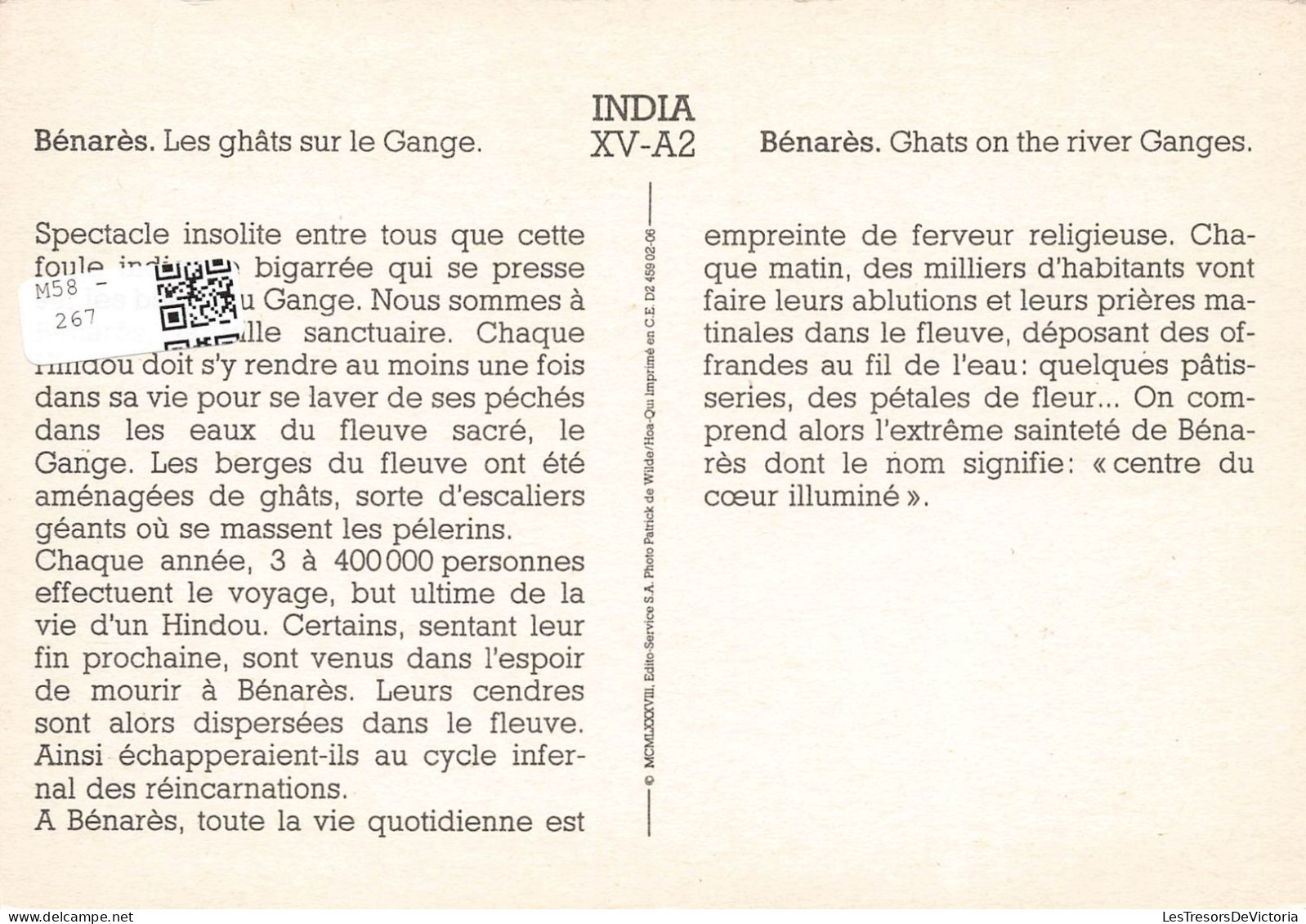 INDE - India - Bénarès - Les Ghâts Sur Le Gange - Animé - Carte Postale - Indien