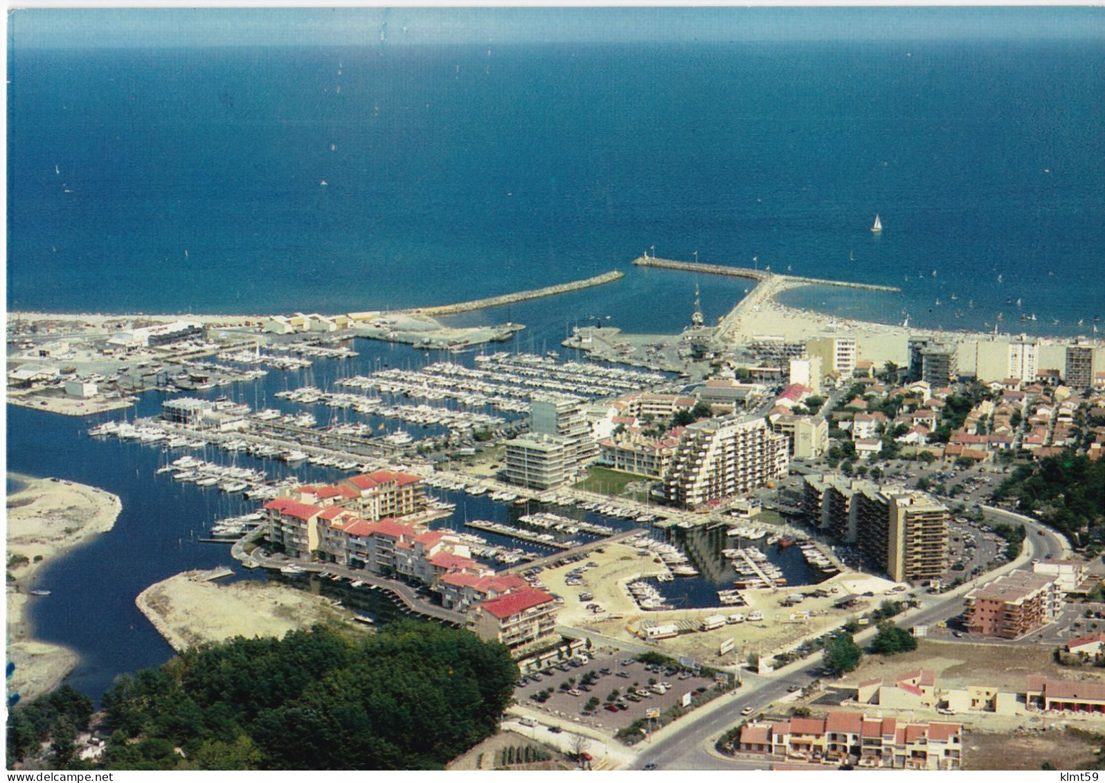 Canet Plage - Vue Panoramique Sur Les Résidences, Le Port De Plaisance Et La Plage - Canet Plage