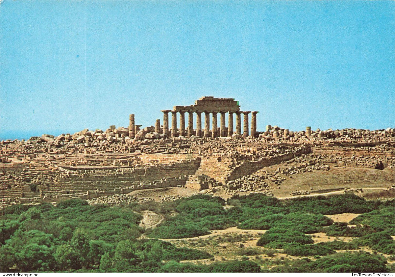 ITALIE - Selinunte - Tempio C - Colorisé - Carte Postale - Autres & Non Classés