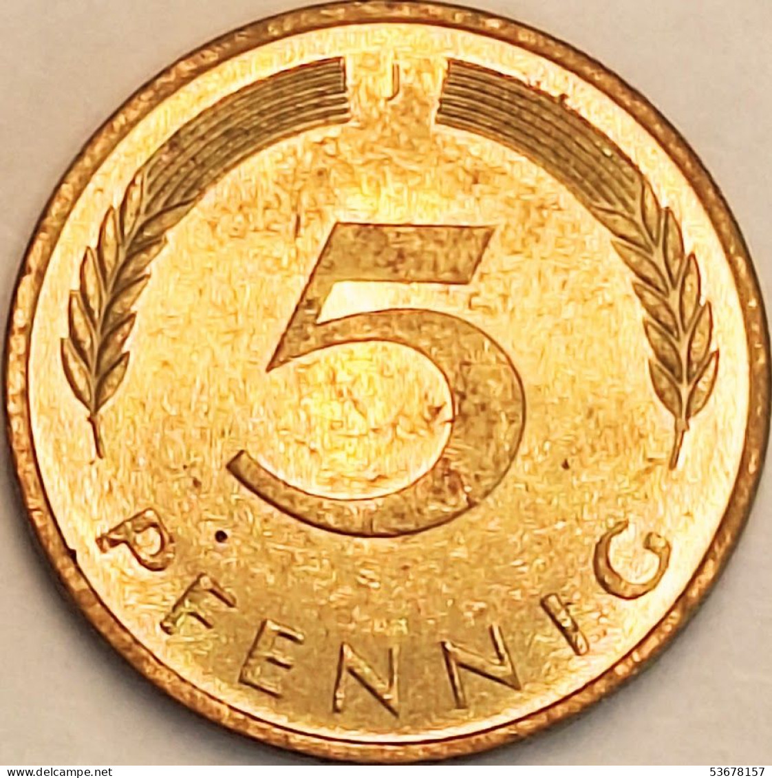 Germany Federal Republic - 5 Pfennig 1993 J, KM# 107 (#4620) - 5 Pfennig