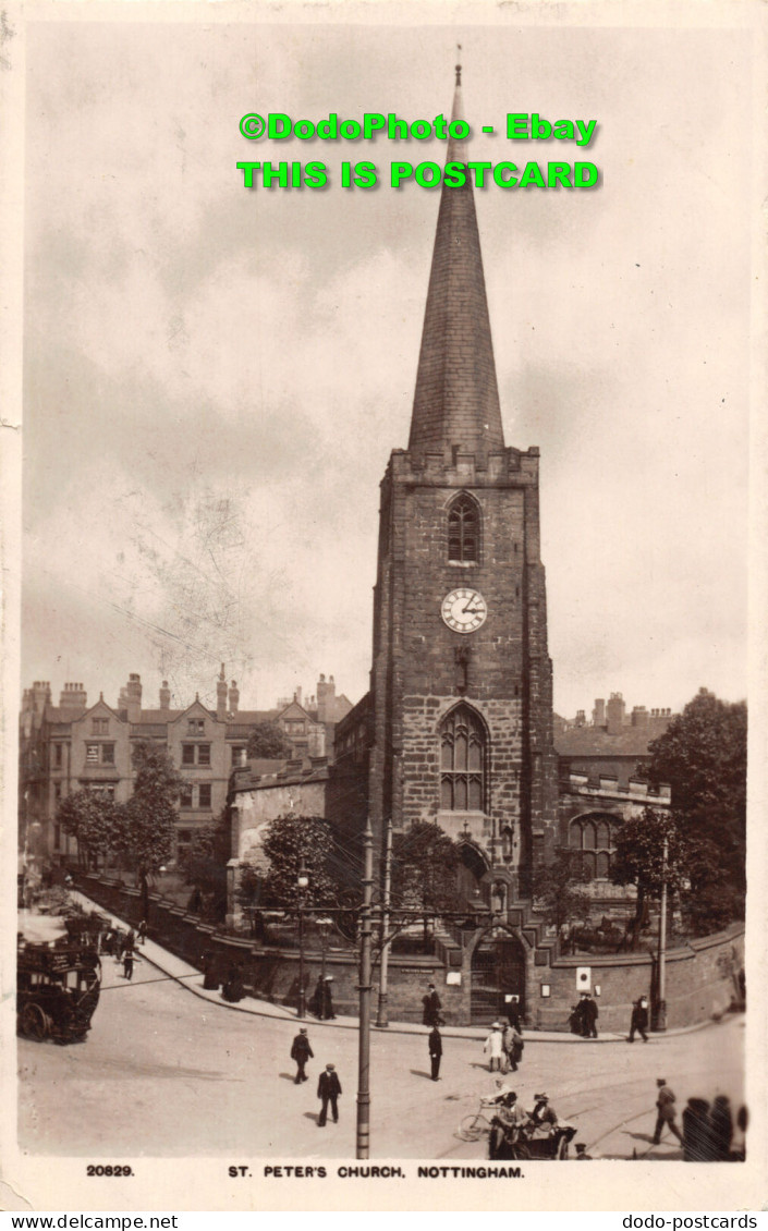 R418477 Nottingham. St. Peter Church. Postcard. 1928 - Monde