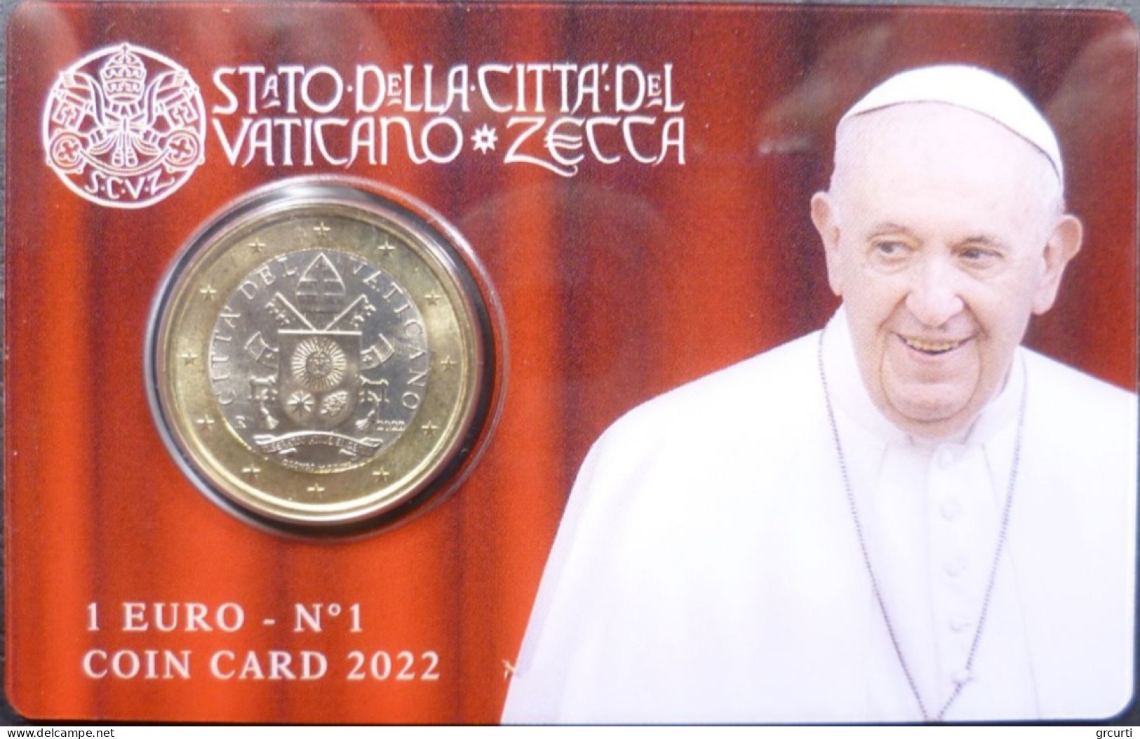 Vaticano - 1 Euro 2022 - Coincard N. 1 - UC# 7 - Vaticano (Ciudad Del)