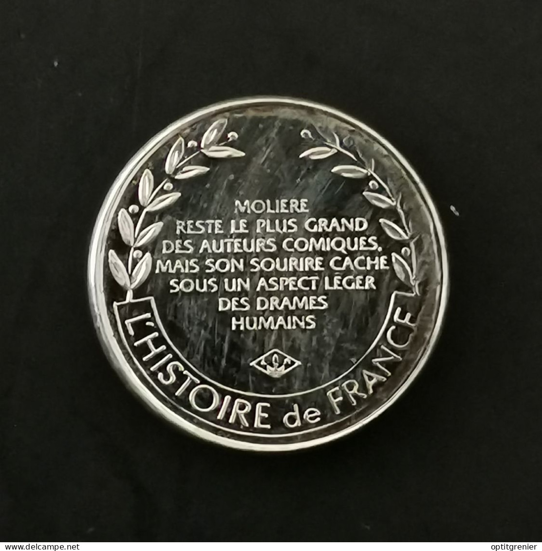 MEDAILLE ARGENT PETIT MODULE 13mm 1.7G MOLIERE MISANTHROPE - Other & Unclassified