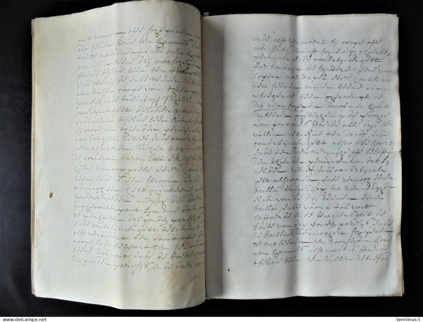 Manuscript NIEUWPOORT Anno 1734: Denombrement Leen (d'Ongnies / Preud'Homme D'Hailly De Nieuport) - Manoscritti
