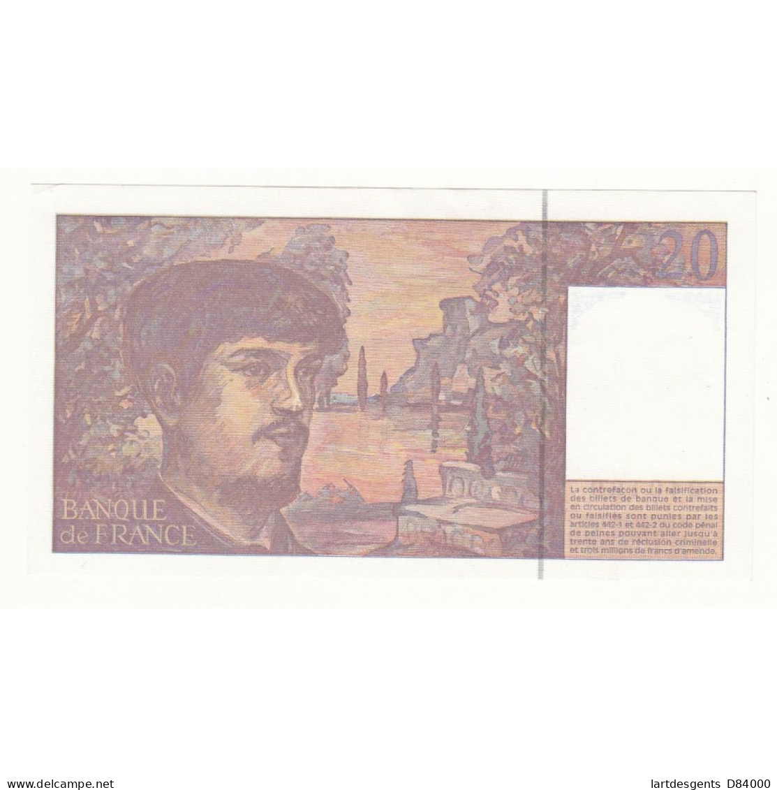 BILLET FRANCE 20 FRANCS DEBUSSY 1997 P/NEUF Lartdesgents Avignon - 20 F 1980-1997 ''Debussy''