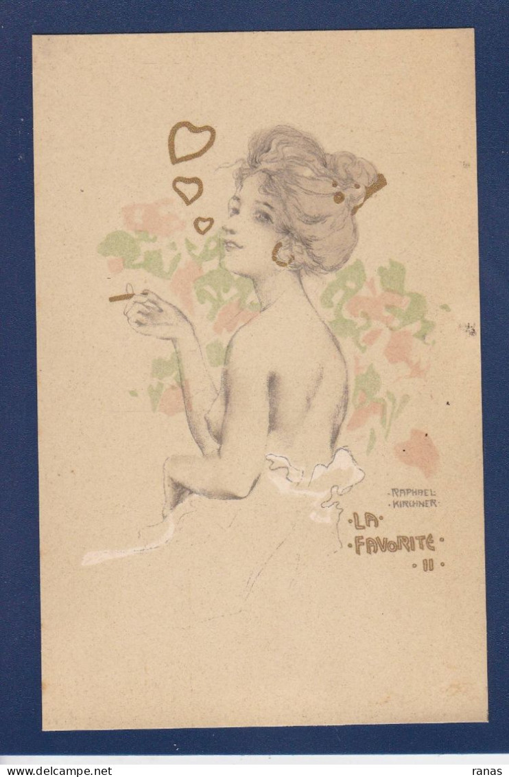 CPA Kirchner Raphaël Art Nouveau Femme Girl Woman Non Circulée Cigarette - Kirchner, Raphael