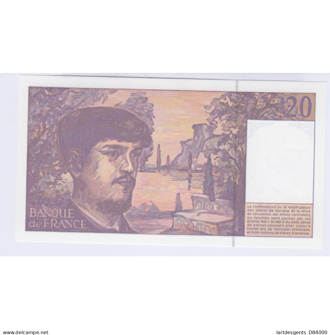 BILLET FRANCE 20 FRANCS DEBUSSY 1997 A.053 NEUF L'ART DES GENTS - 20 F 1980-1997 ''Debussy''