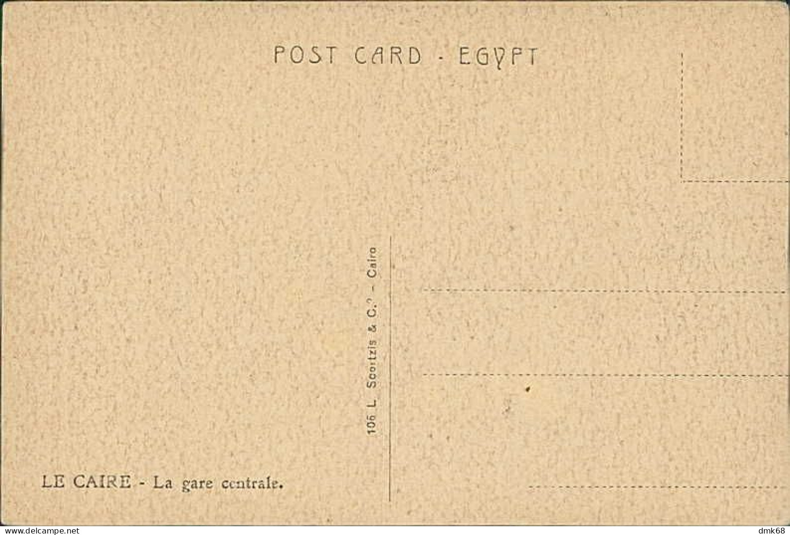 EGYPT - CAIRO - CENTRAL RAILWAY STATION - EDIT SCORTZIS  - 1910s (12690) - Cairo