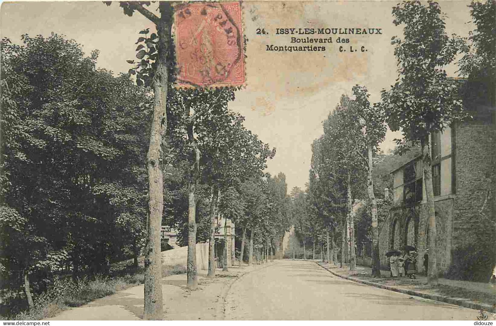 92 - Issy Les Moulineaux - Boulevard Des Montquartiers - Animée - Correspondance - CPA - Oblitération Ronde De 1905 - Vo - Issy Les Moulineaux