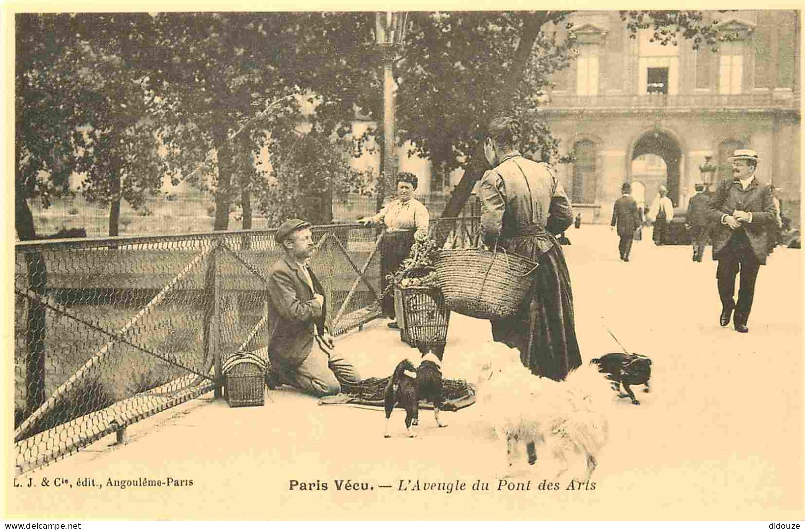 Reproduction CPA - 75 Paris - Paris Vécu - L'Aveugle Du Pont Des Arts - Chiens - C'était La France - No 84 - CPM Format  - Other & Unclassified