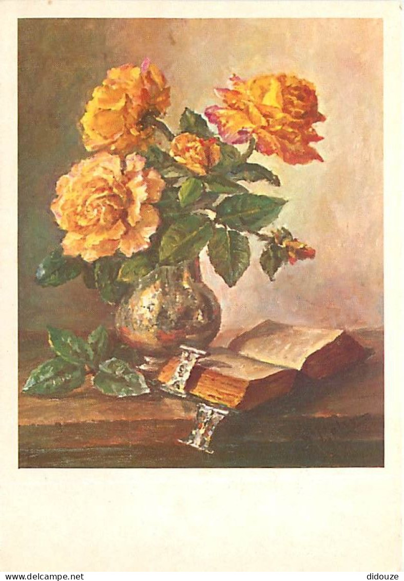 Fleurs - Art Peinture - P Moleveld - CPM - Voir Scans Recto-Verso - Fleurs