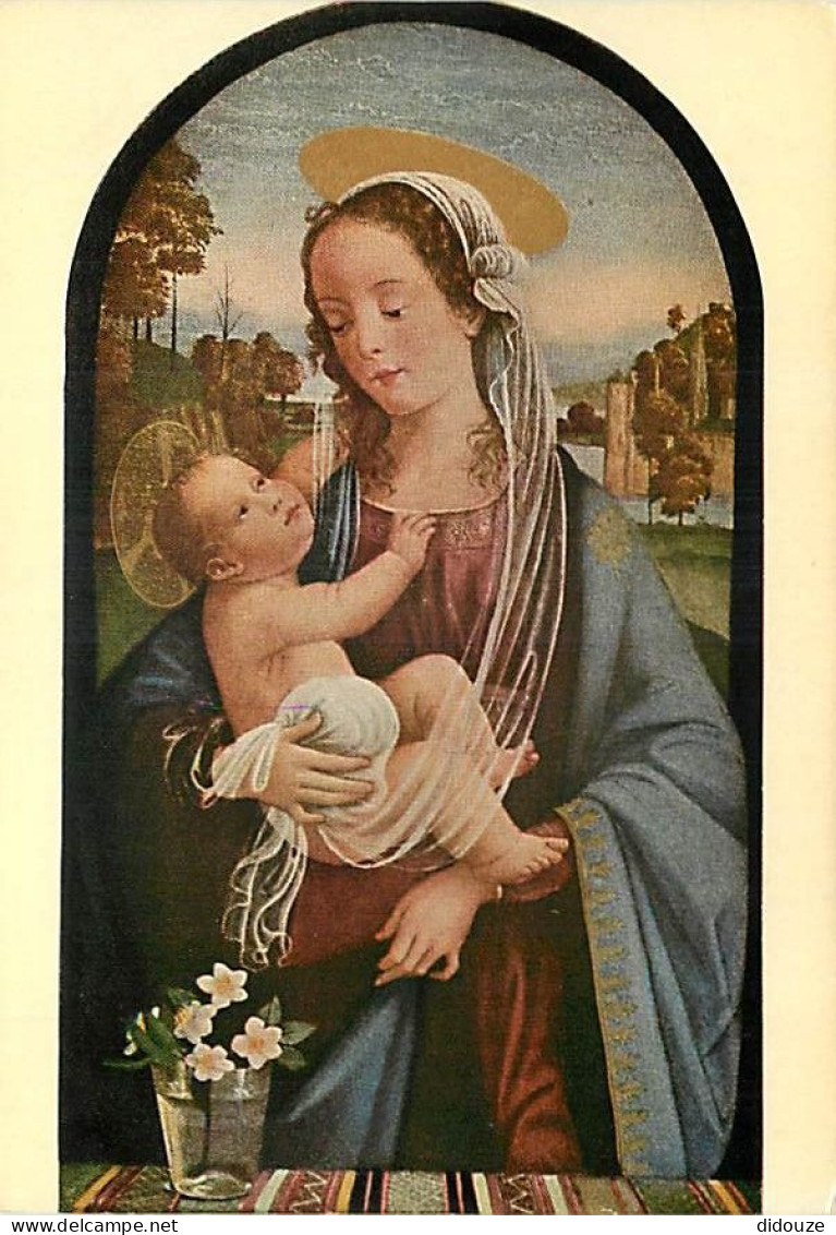 Art - Peinture Religieuse - Domenico Ghirlandajo - La Vierge à L'Eglantine - Musée De Lille - CPM - Carte Neuve - Voir S - Gemälde, Glasmalereien & Statuen