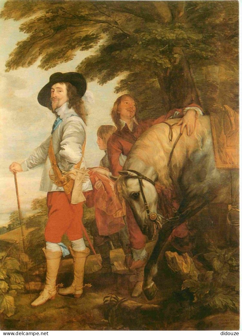 Art - Peinture - Anton Van Dyck - Portrait Of King Charles I Lord Hamilton And Page - Thetford Norfolk - Chevaux - CPM - - Peintures & Tableaux