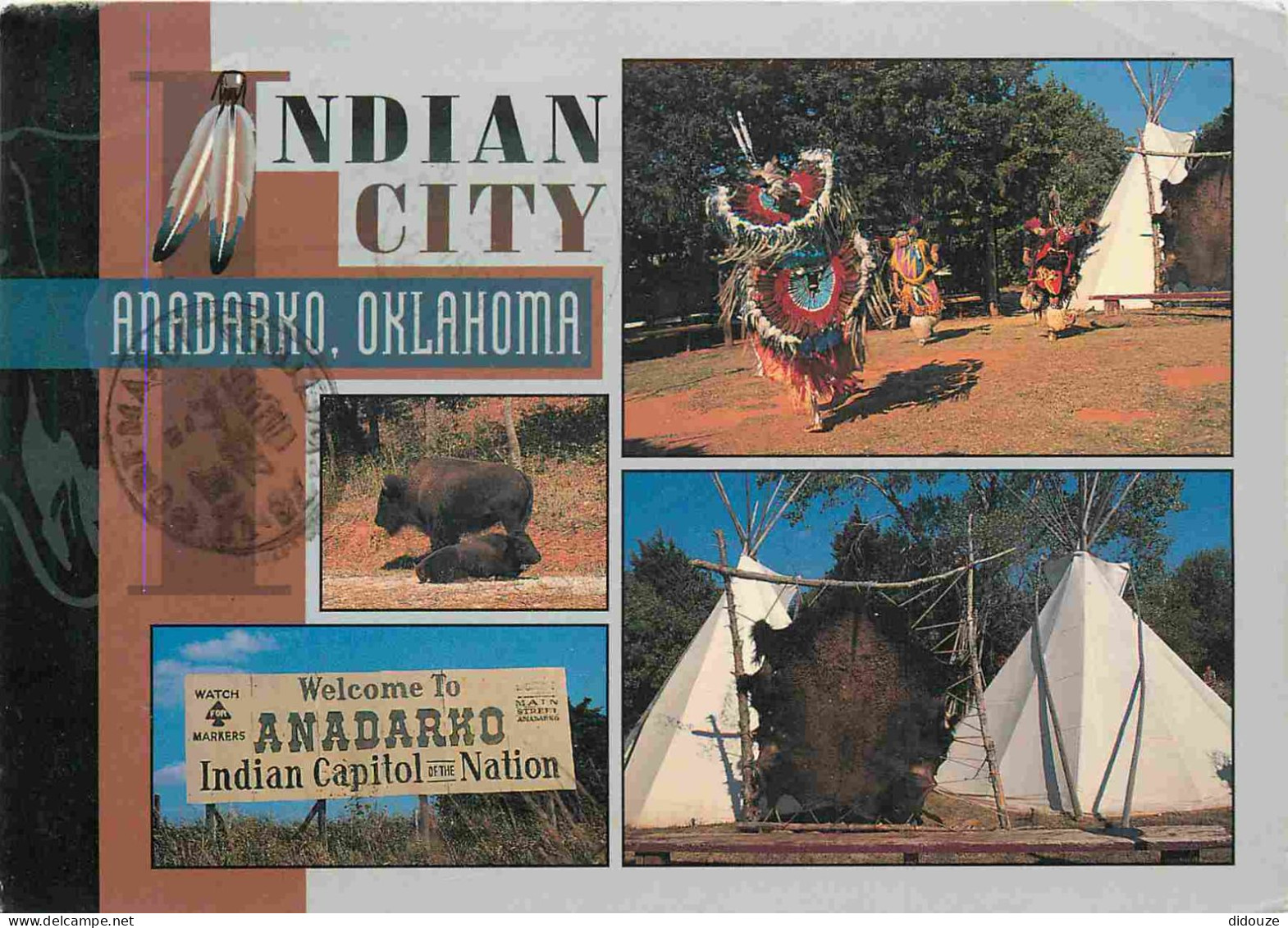 Indiens - Indian City - Anadarko - Oklahoma - Multivues - CPM - Voir Scans Recto-Verso - Indios De América Del Norte