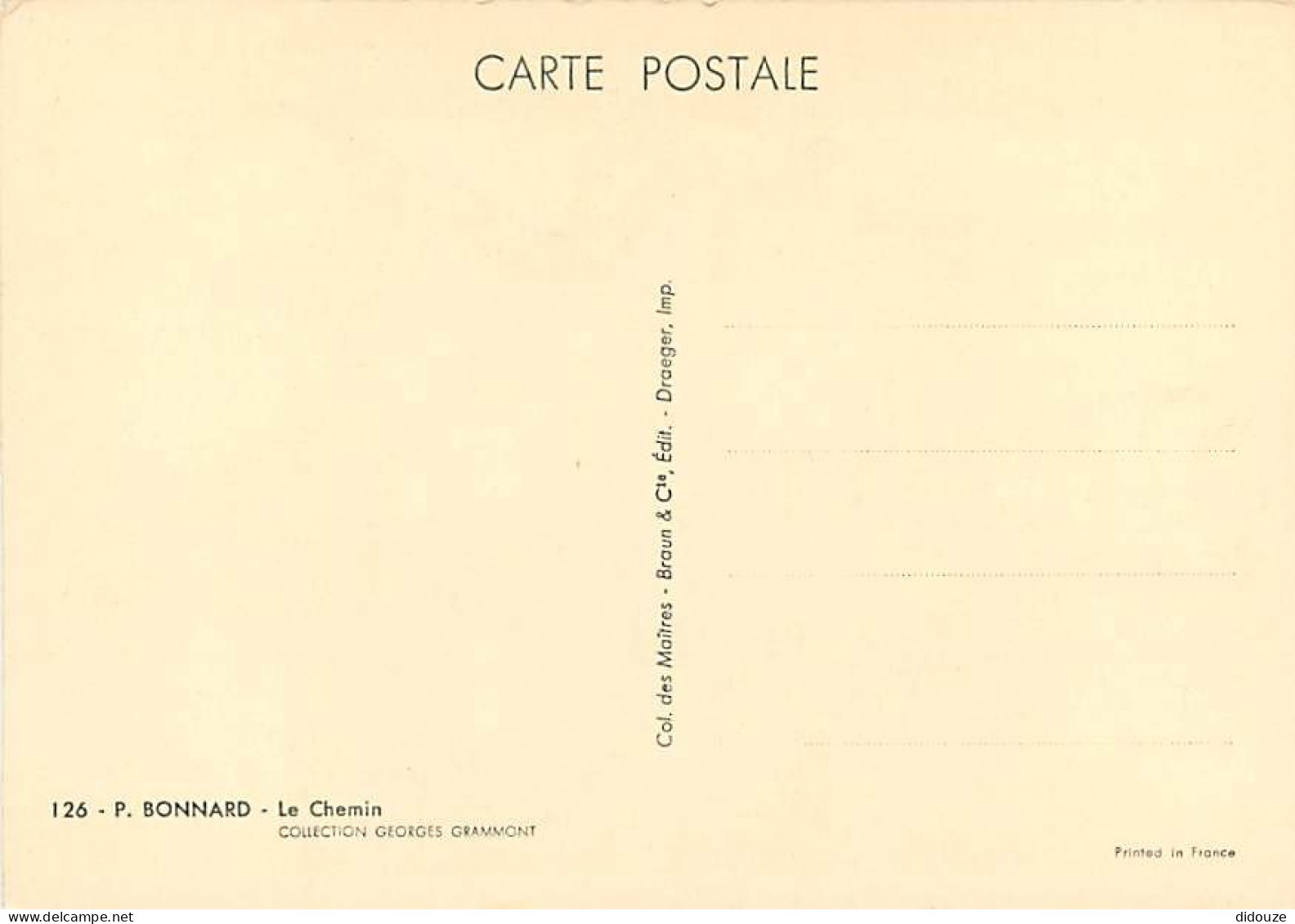 Art - Peinture - Pierre Bonnard - Le Chemin - CPM - Carte Neuve - Voir Scans Recto-Verso - Malerei & Gemälde