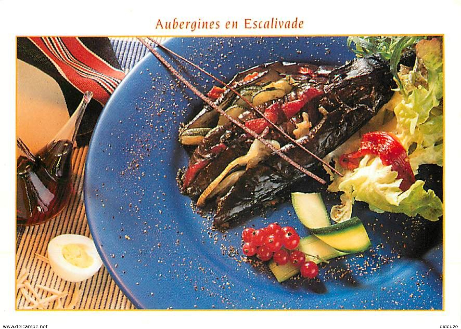 Recettes De Cuisine - Aubergines En Esclivade - Carte Neuve - Gastronomie - CPM - Voir Scans Recto-Verso - Recettes (cuisine)