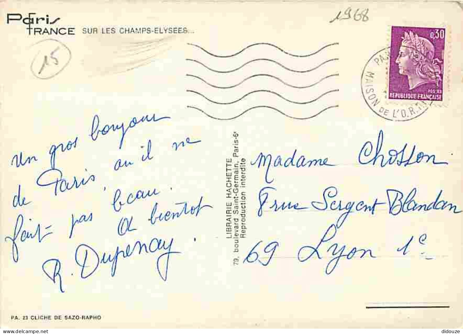 Automobiles - Paris - Les Champs Elysées - CPM - Voir Scans Recto-Verso - Toerisme