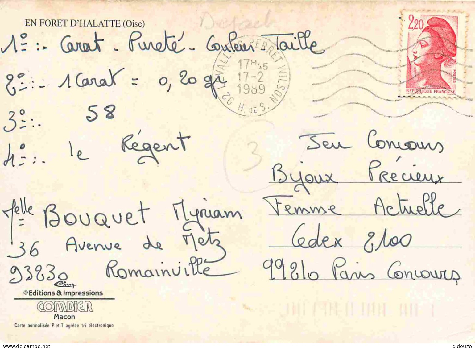 60 - Oise - Forêt D'Halatte - Multivues - Carte Géographique - CPM - Voir Scans Recto-Verso - Other & Unclassified