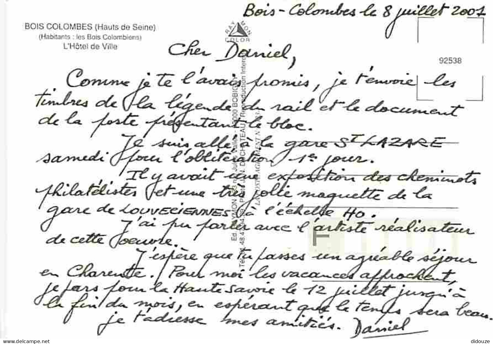 92 - Bois-Colombes - L'Hôtel De Ville - Fleurs - CPM - Voir Scans Recto-Verso - Altri & Non Classificati