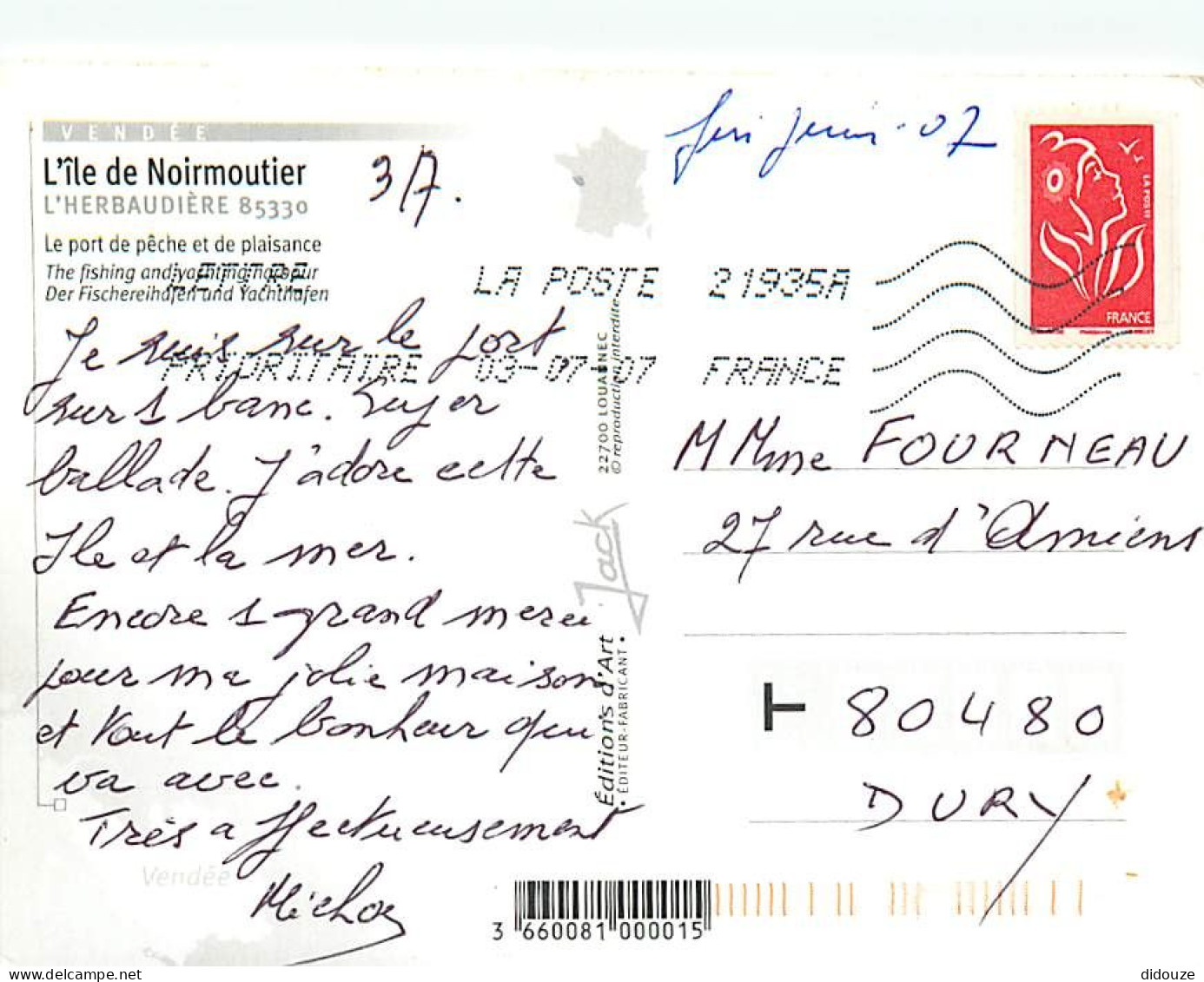 85 - Ile De Noirmoutier - L'Herbaudière - Multivues - Bateaux - Effet De Vagues - Fleurs - CPM - Voir Scans Recto-Verso - Ile De Noirmoutier