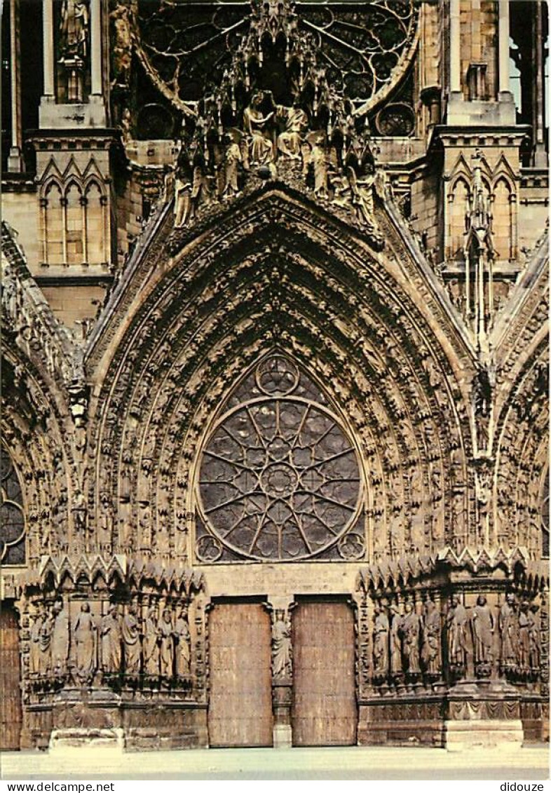 51 - Reims - Cathédrale Notre Dame - Façade Ouest : Portail Central - CPM - Carte Neuve - Voir Scans Recto-Verso - Reims
