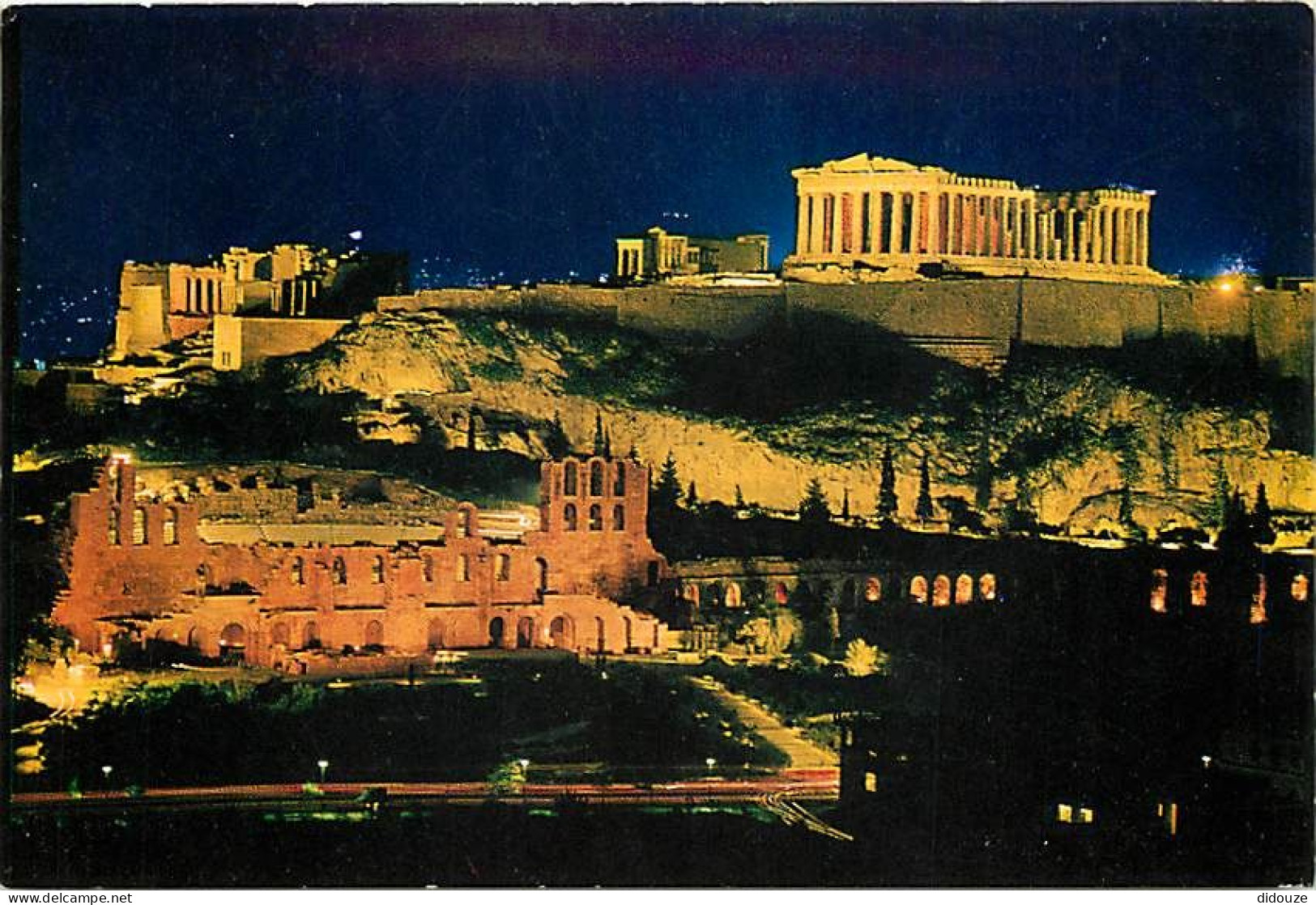 Grèce - Athènes - Athína - L'Acropole Illuminée - Vue De Nuit - Carte Neuve - CPM - Voir Scans Recto-Verso - Greece