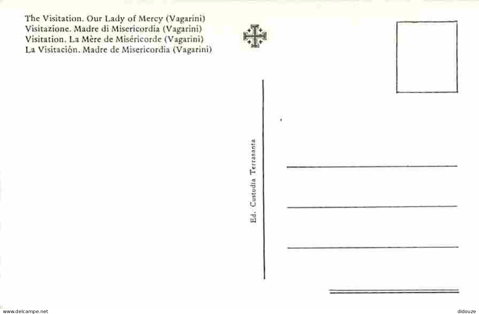 Art - Peinture Religieuse - Vagarini - Visitation - La Mère De La Miséricorde - Carte Neuve - CPM - Voir Scans Recto-Ver - Paintings, Stained Glasses & Statues