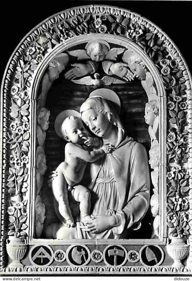 Art - Art Religieux - Firenze - Musée National - Andrea Della Robbia - Madone Et L'Enfant Jésus - CPM - Voir Scans Recto - Tableaux, Vitraux Et Statues