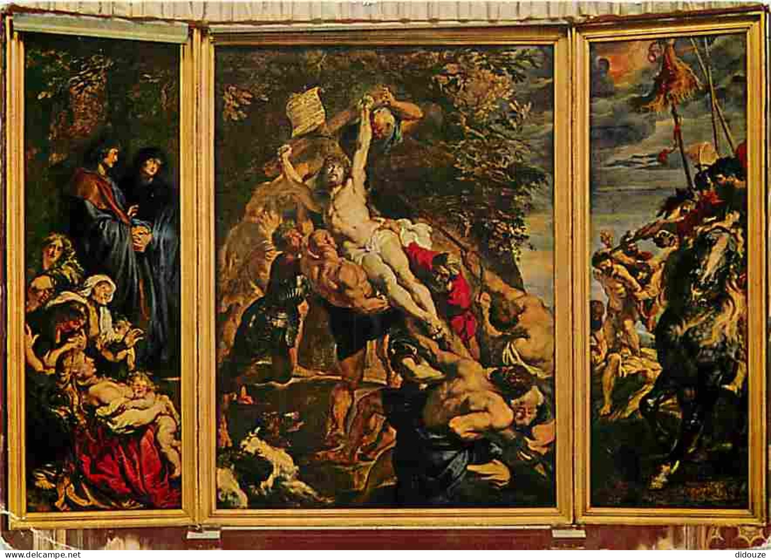 Art - Peinture Religieuse - P P Rubens - L'Erection De La Croix - CPM - Voir Scans Recto-Verso - Schilderijen, Gebrandschilderd Glas En Beeldjes