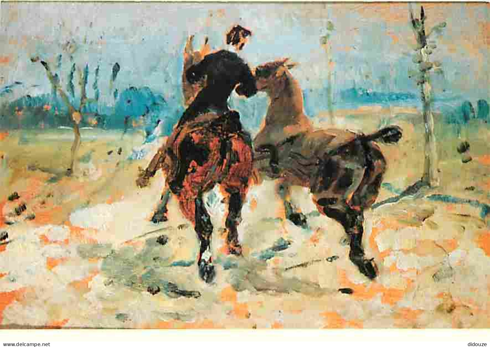 Art - Peinture - Toulouse Lautrec - Deux Chevaux Menés En Main - CPM - Voir Scans Recto-Verso - Peintures & Tableaux