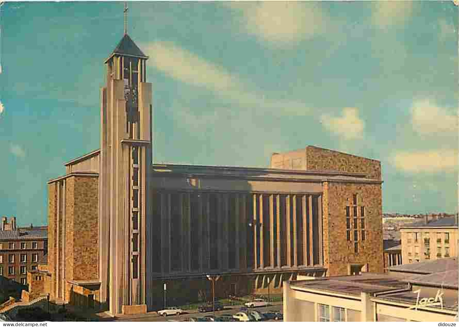 29 - Brest - L'Eglise Saint Louis - Automobiles - Flamme Postale - Voir Scans Recto Verso  - Brest