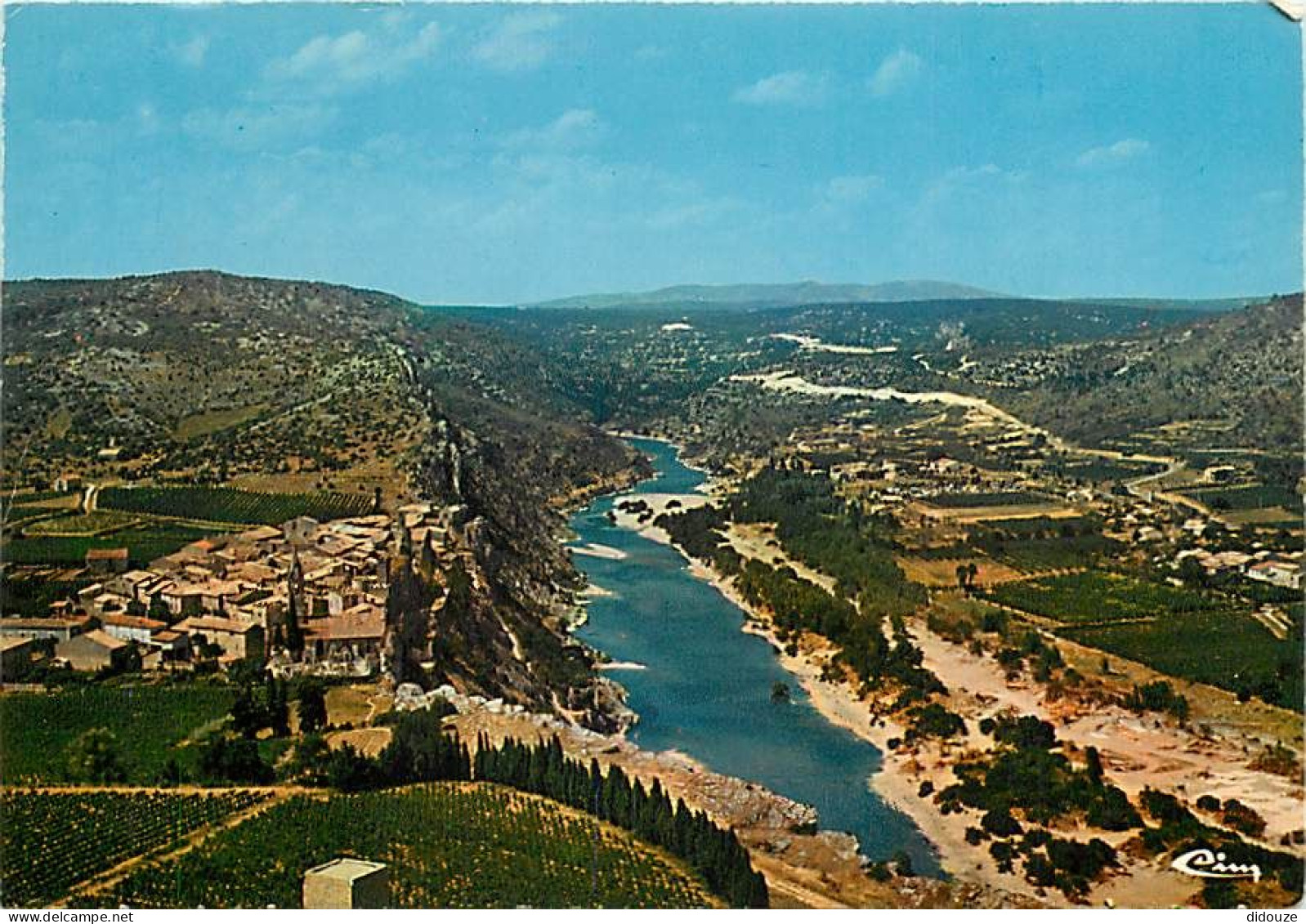 07 - Saint Martin D'Ardèche - Vue Générale De La Vallée De L'Ardèche à La Sortie Des Gorges, Le Village Médiéval D'Aiguè - Otros & Sin Clasificación