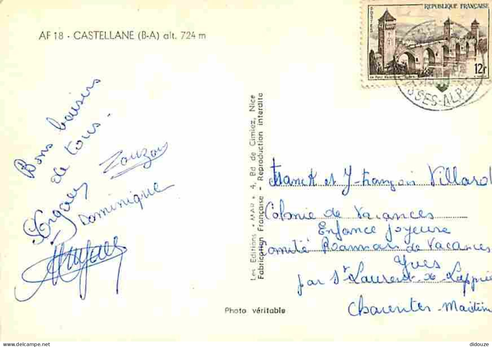 04 - Castellane - Vue Générale - Champs De Lavande - Voir Timbre - CPM - Voir Scans Recto-Verso - Castellane