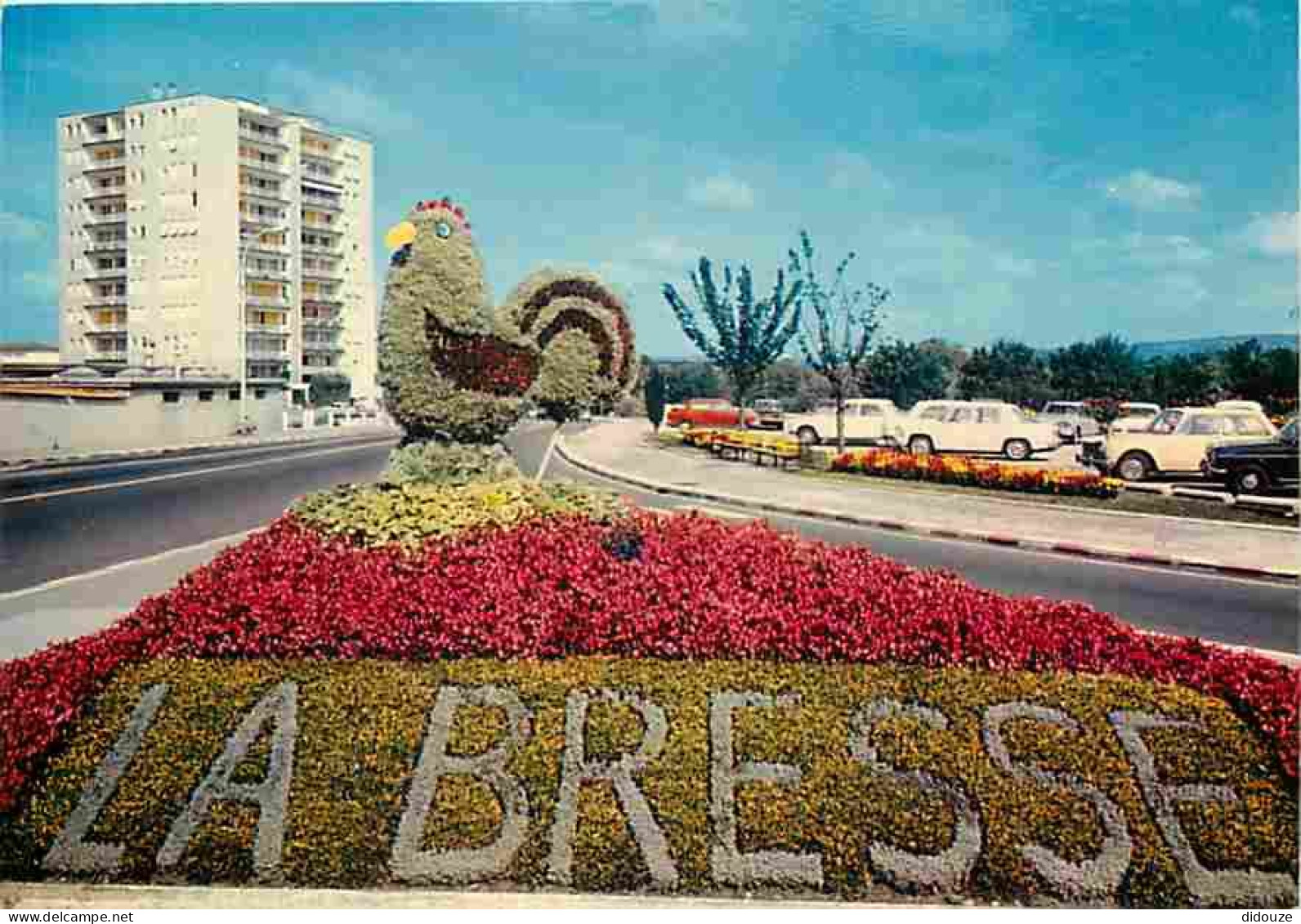 01 - Bourg En Bresse - Le Coq Fleuri - Automobiles - Fleurs - Carte Neuve - CPM - Voir Scans Recto-Verso  - Autres & Non Classés