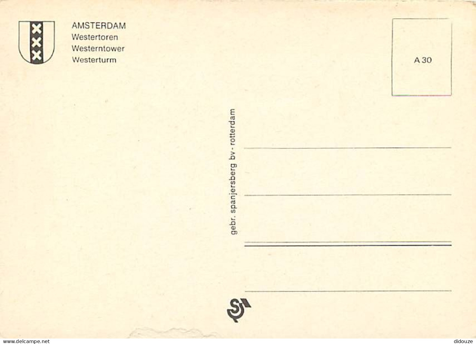 Pays-Bas - Nederland - Amsterdam - CPM - Voir Scans Recto-Verso - Amsterdam