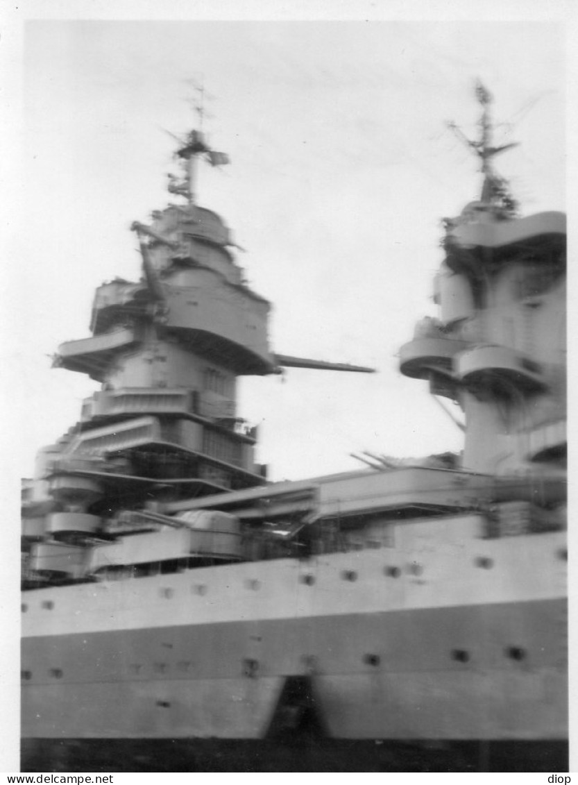 Photo Vintage Paris Snap Shop -RICHELIEU Bateau Militaire Boat  - Boats