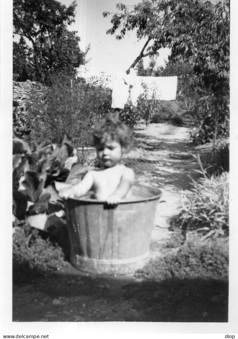 Photo Vintage Paris Snap Shop -enfant Child Sceaux Seals  - Anonymous Persons