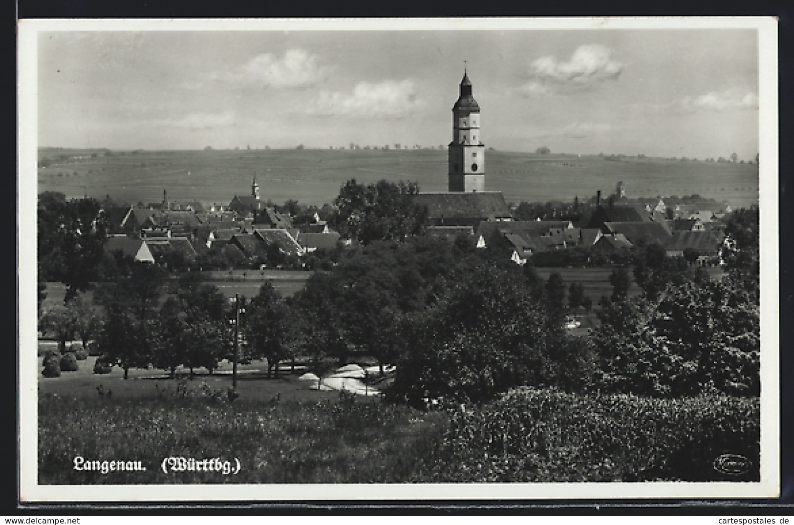 AK Langenau /Württbg., Ortsansicht Mit Kirche  - Other & Unclassified