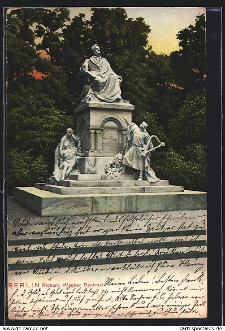AK Berlin-Tiergarten, Am Richard Wagner Denkmal  - Tiergarten