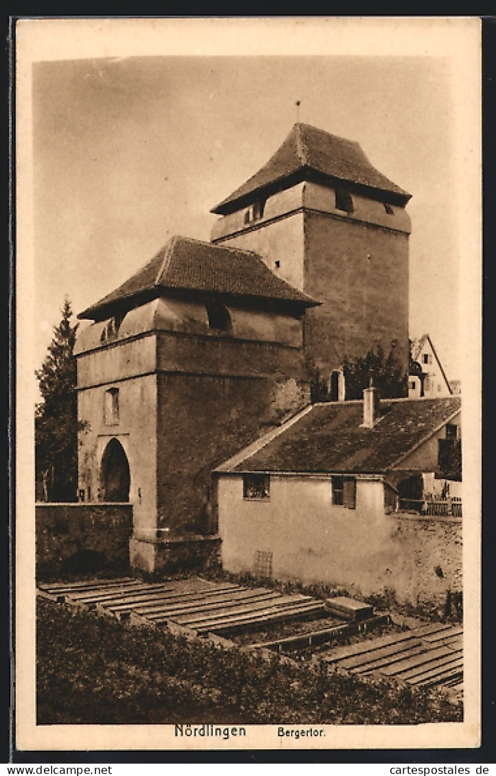 AK Nördlingen, Ansicht Vom Bergertor  - Noerdlingen