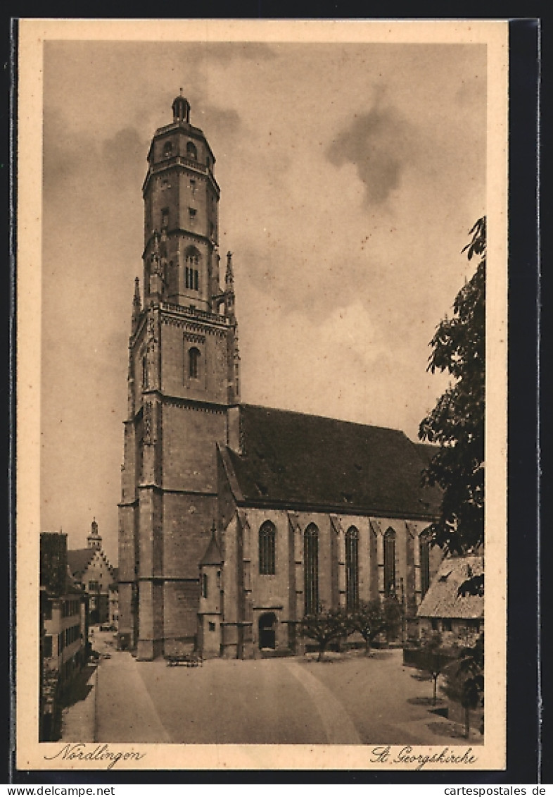 AK Nördlingen, An Der St. Georgskirche  - Nördlingen