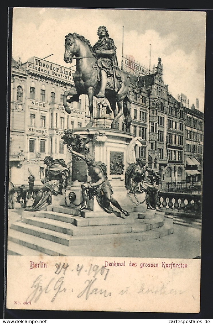 AK Berlin, Denkmal Des Grossen Kurfürsten  - Mitte