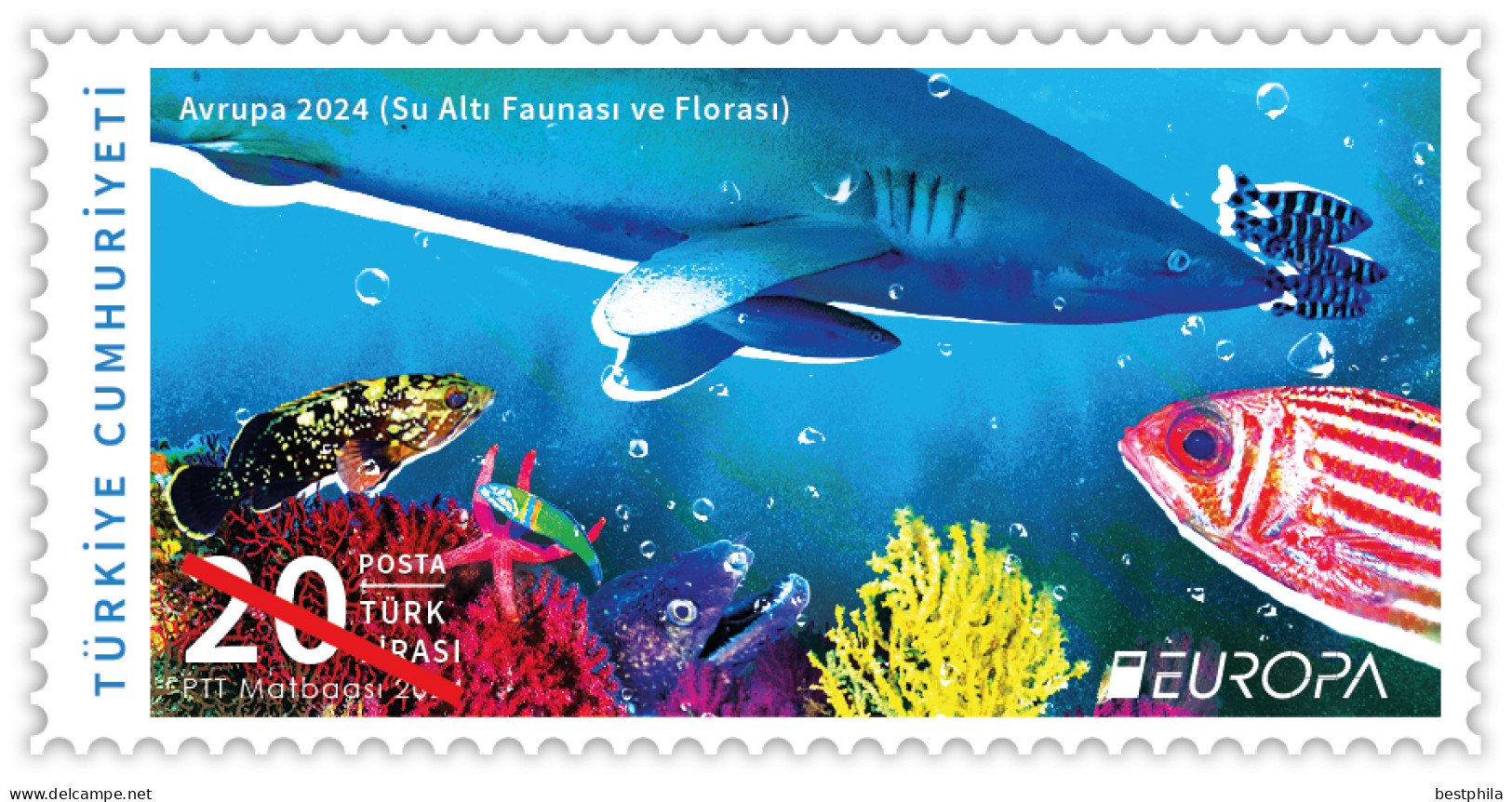 Europa Cept - 2024 - Turkey, Türkei - Underwater Fauna & Flora ** MNH - Ongebruikt