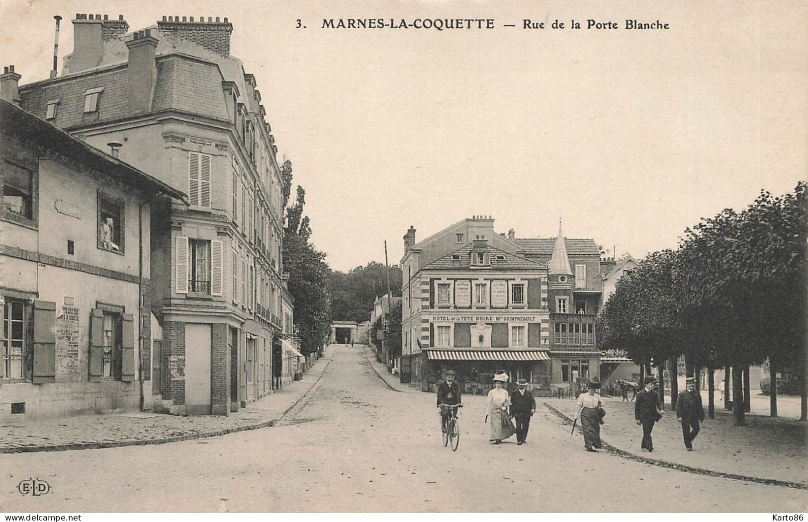 Marnes La Coquette * Rue De La Porte Blanche * Hôtel De La Tête Noire GUIMPREAULT - Sonstige & Ohne Zuordnung