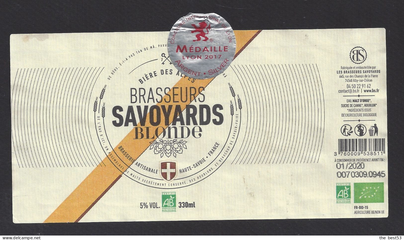 Etiquette De Bière Blonde   -  Brasserie Savoyards  à  Alby Sur Chéran   (74) - Bier