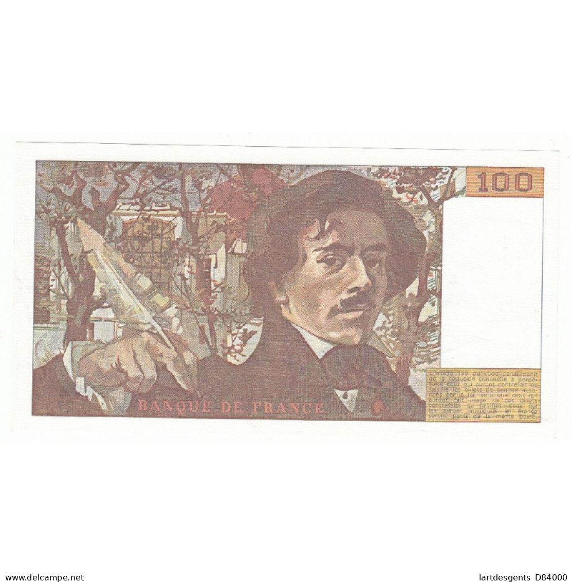 100 FRANCS DELACROIX 1980 SPL Fayette 69.4a - 100 F 1978-1995 ''Delacroix''