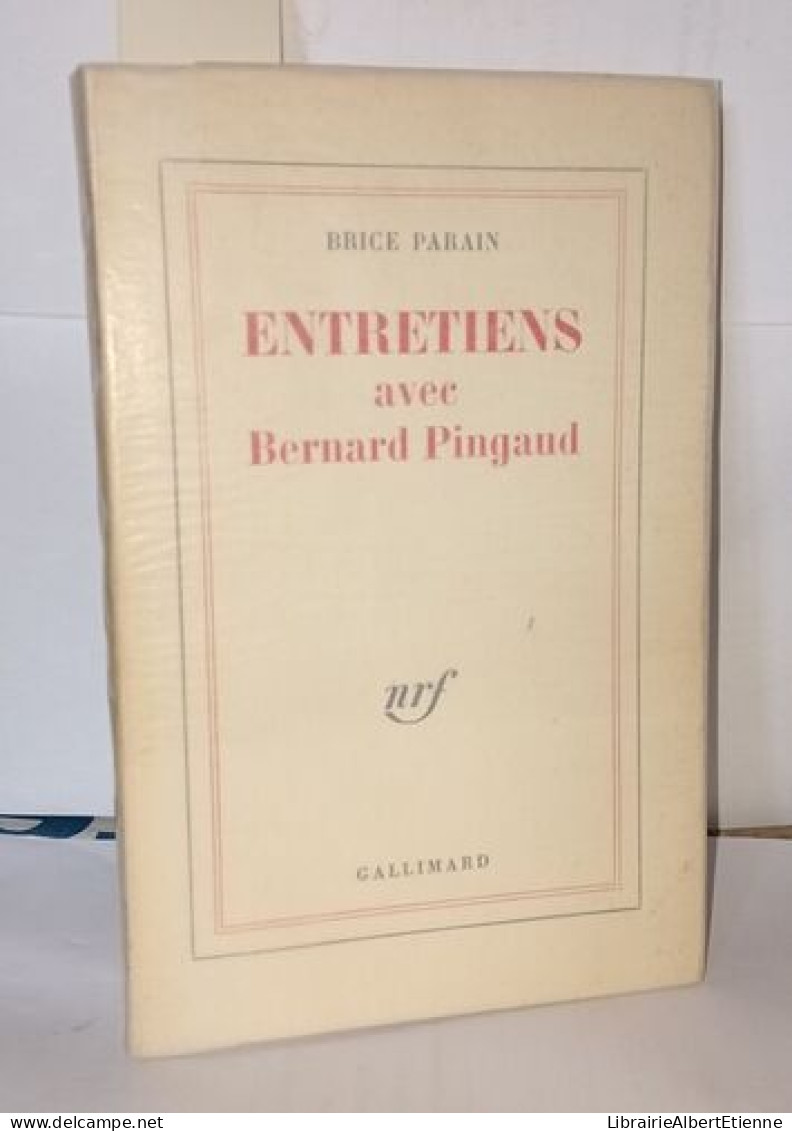 Entretiens Avec Bernard Pingaud - Non Classés