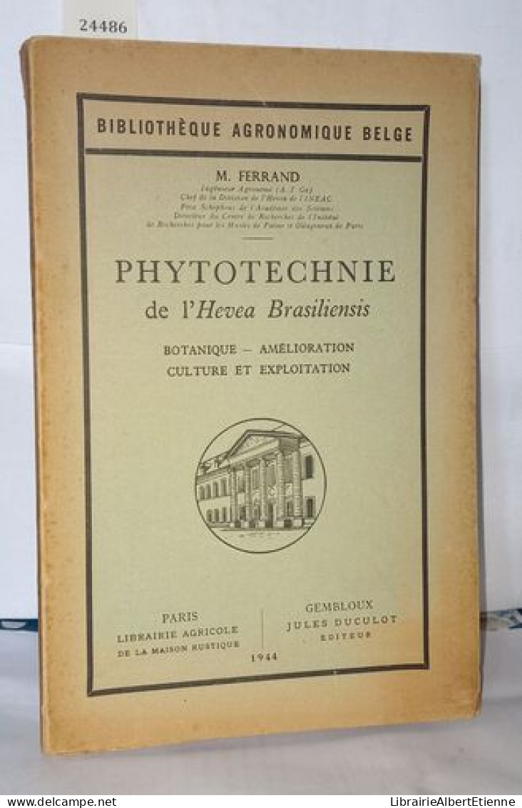 Phytotechnie De L'Hevea Brasiliensis . Botanique - Amélioration Culture Et Exploitation - Non Classés