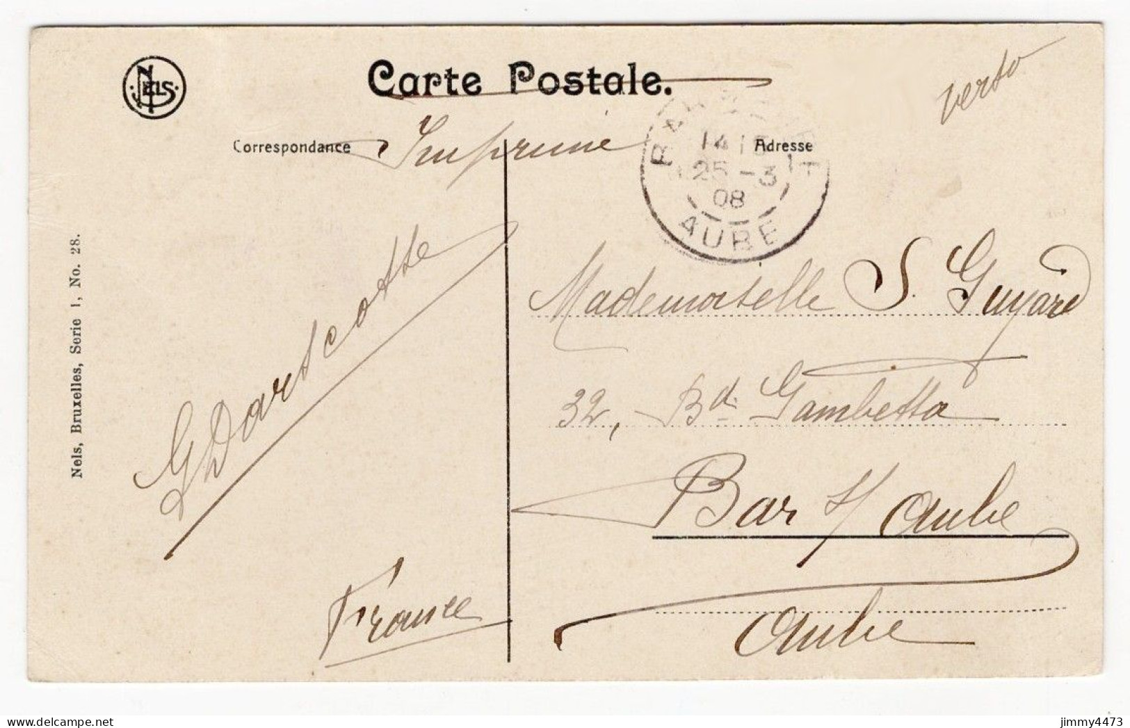 CPA - BRUXELLES En 1908 - La Monnaie ( Place Bien Animée ) Nels Bruxelles Série 1  N° 28 - Plätze