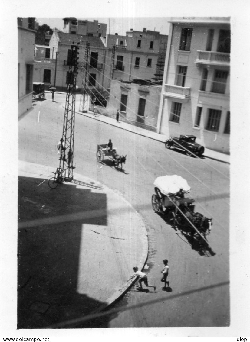 Photo Vintage Paris Snap Shop-rue Street Cheval Horse Carosse Carriage - Other & Unclassified